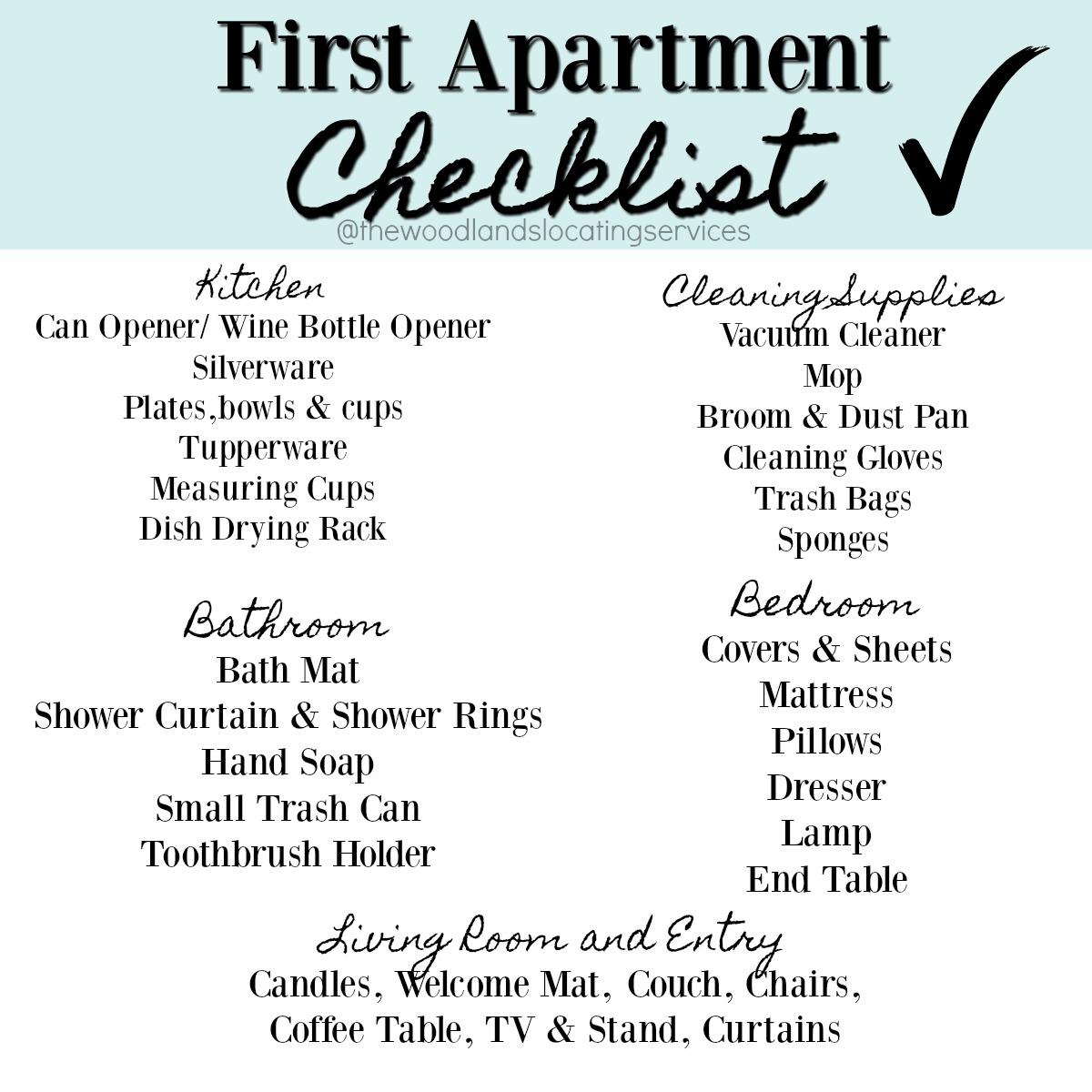 Your First Apartment Checklist